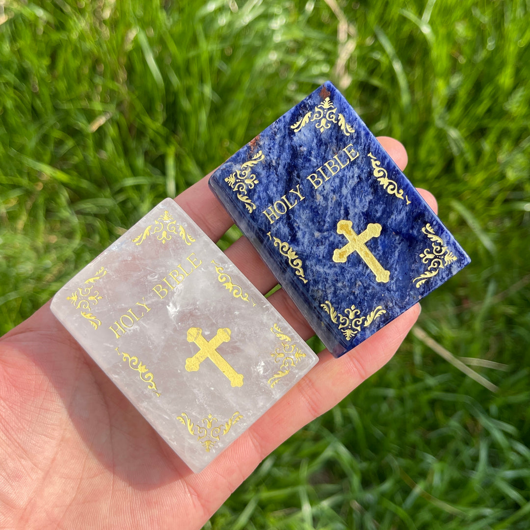 Natural Crystal Carved Bible