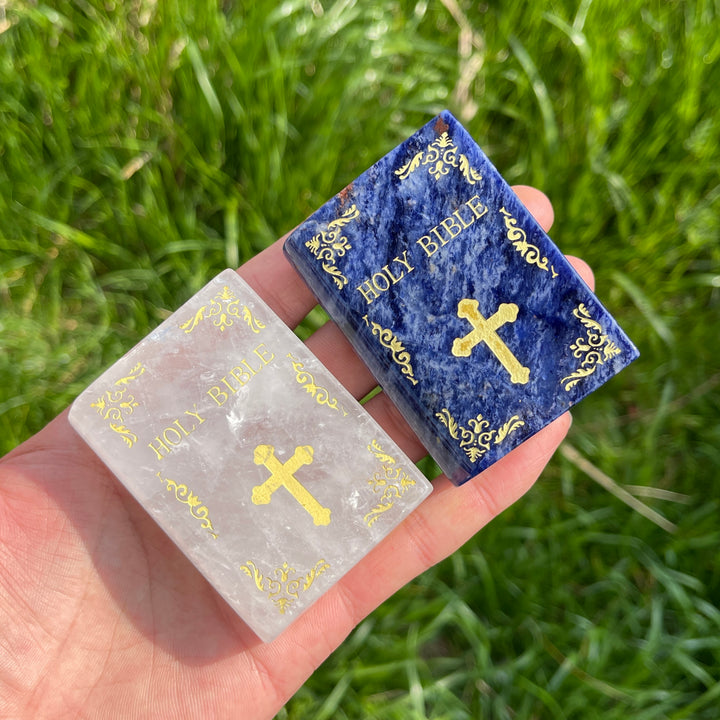 Natural Crystal Carved Bible