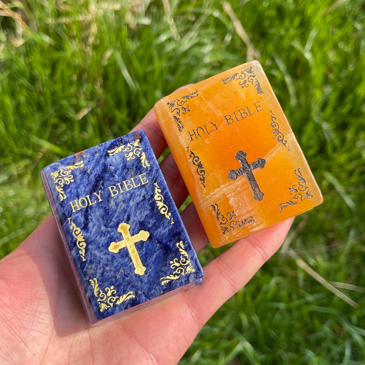 Natural Crystal Carved Bible