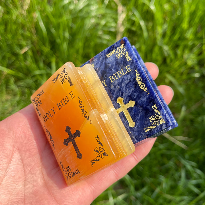 Natural Crystal Carved Bible