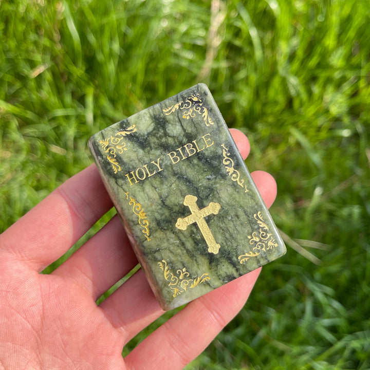 Natural Crystal Carved Bible