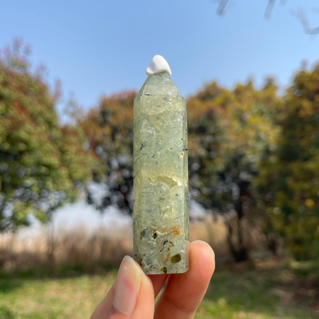 Natural Crystal Prehnite Point