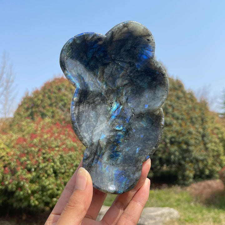 Unique,A Slightly Imperfect Crystal Natural Labradorite Bowl
