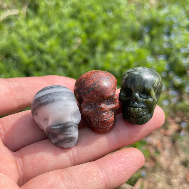 Natural Crystal Multi-Color Carved Skull
