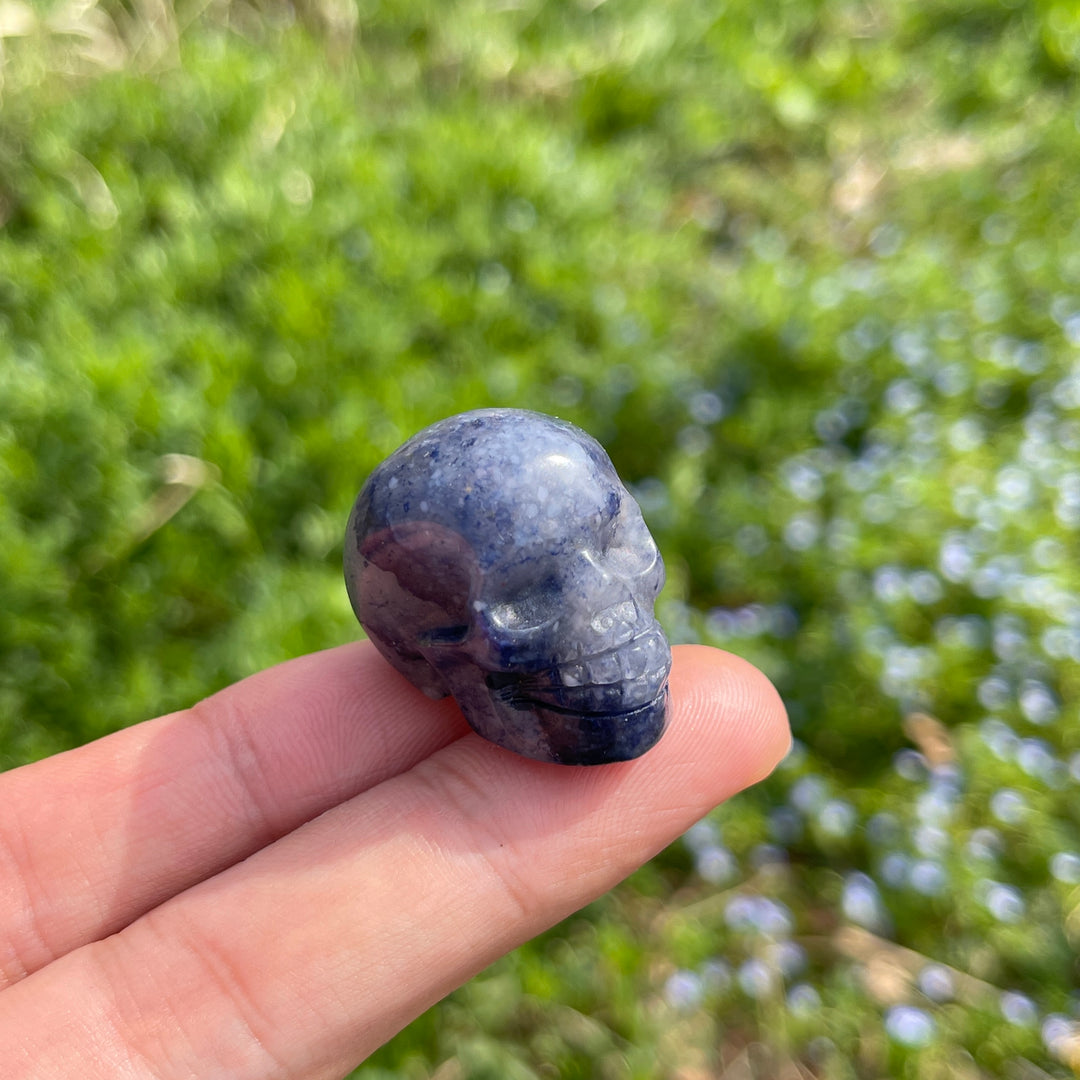 Natural Crystal Multi-Color Carved Skull