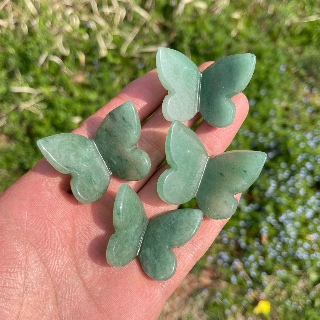 Natural Green Aventurine 3D Butterfly