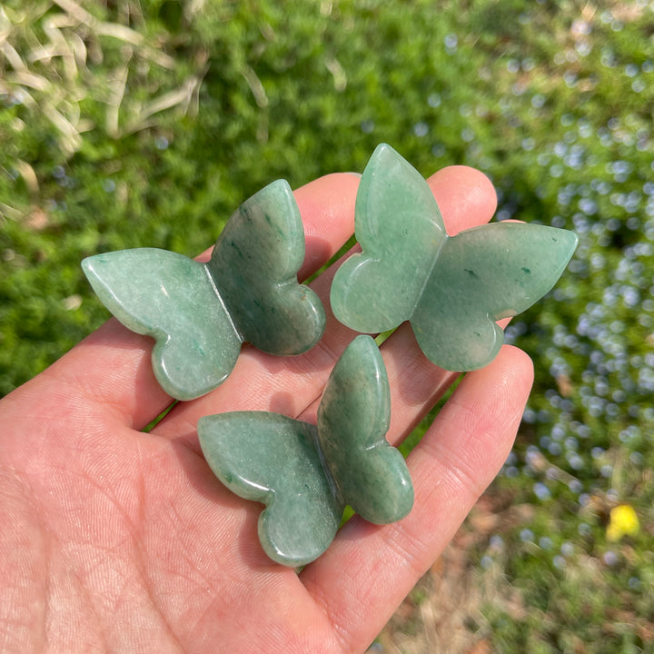 Natural Green Aventurine 3D Butterfly
