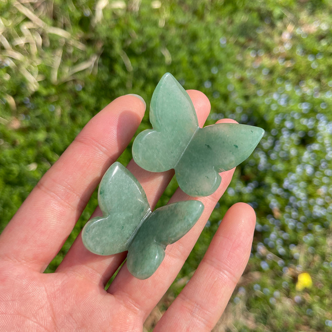 Natural Green Aventurine 3D Butterfly