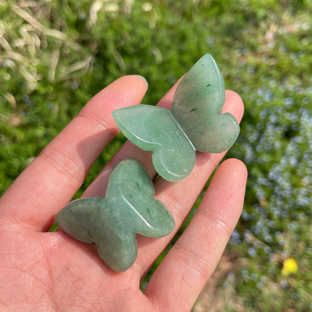 Natural Green Aventurine 3D Butterfly