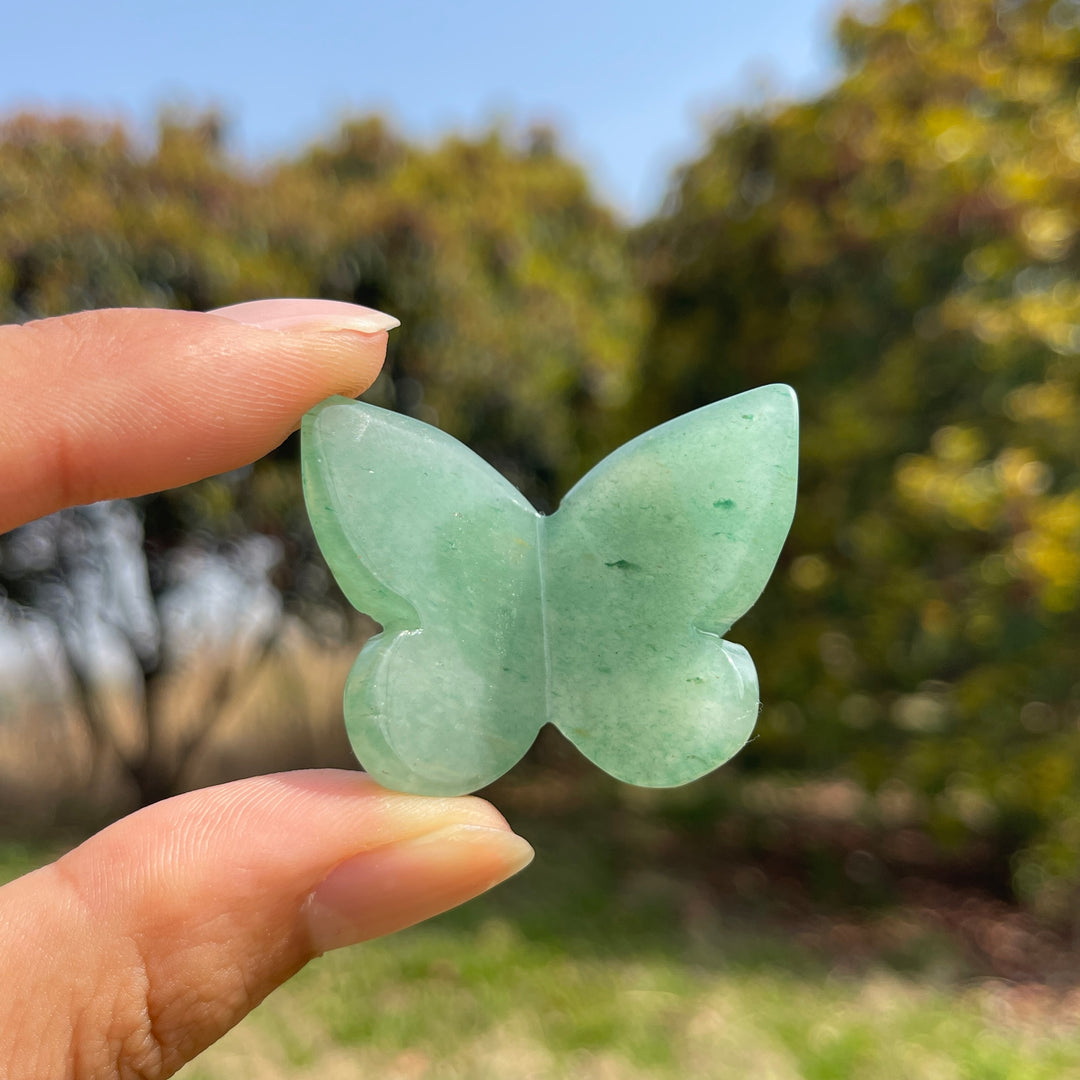 Natural Green Aventurine 3D Butterfly