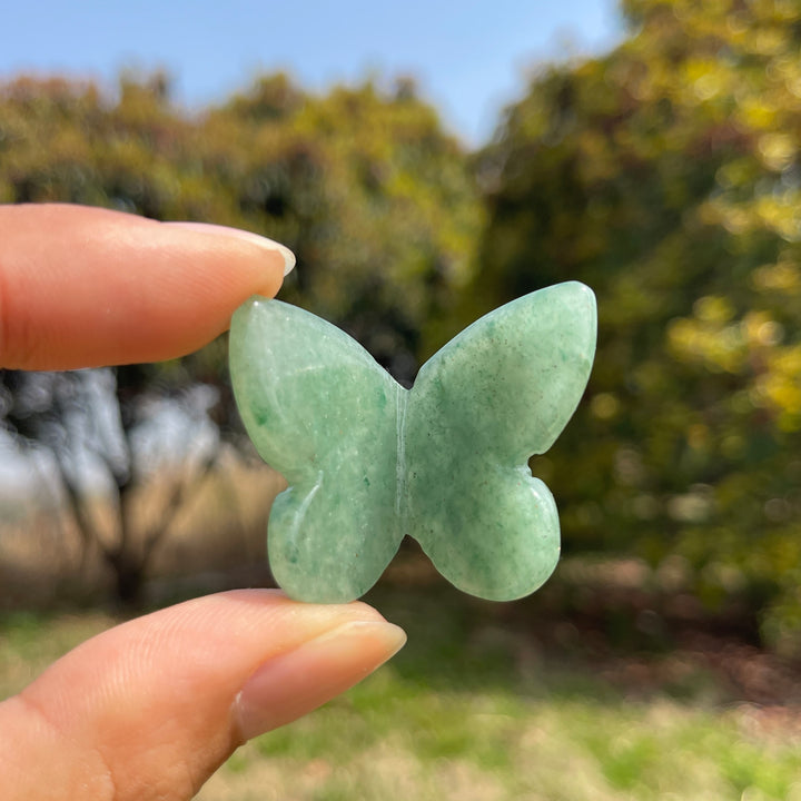Natural Green Aventurine 3D Butterfly