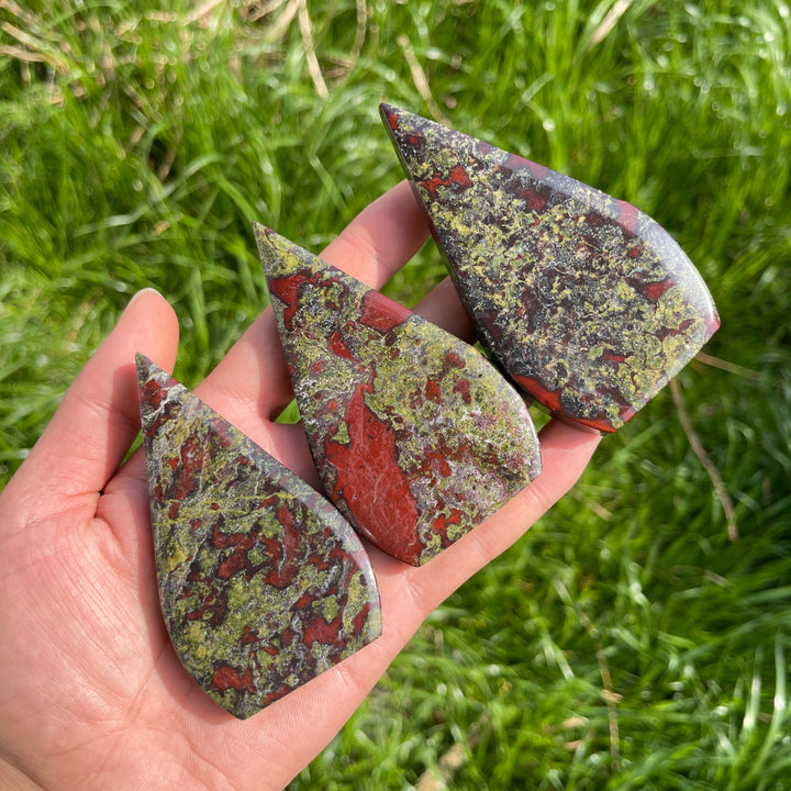 Natural Crystal Dragon Blood Stone Teardrop