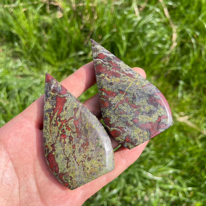 Natural Crystal Dragon Blood Stone Teardrop