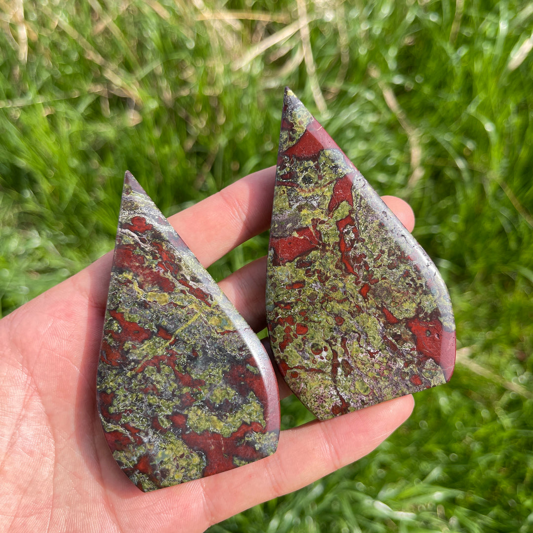 Natural Crystal Dragon Blood Stone Teardrop