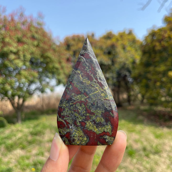 Natural Crystal Dragon Blood Stone Teardrop