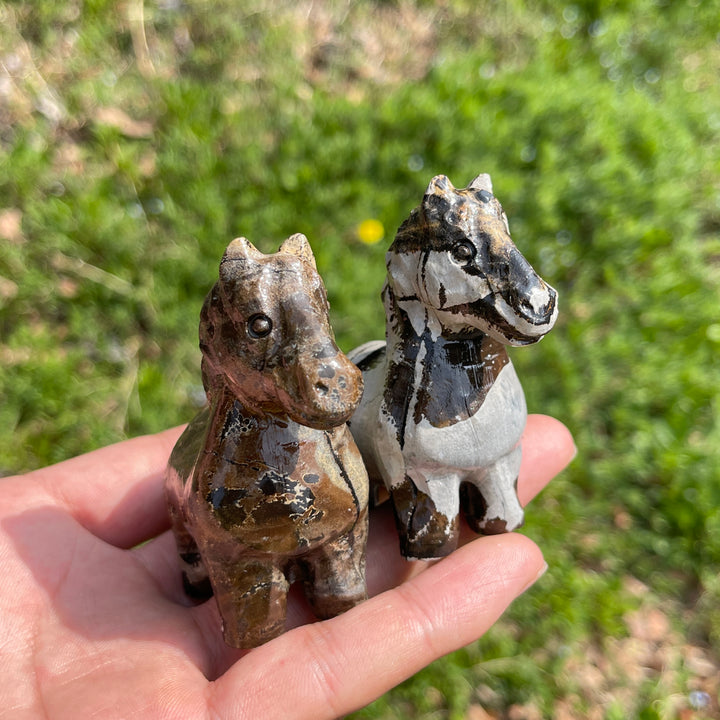 Natural Crystal Carving Picture Jasper Horse