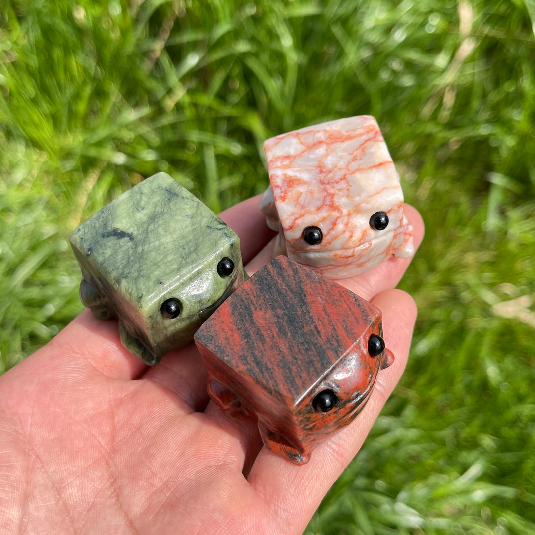 Natural Crystal Square Frog Carving