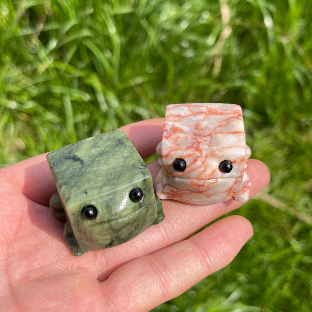 Natural Crystal Square Frog Carving