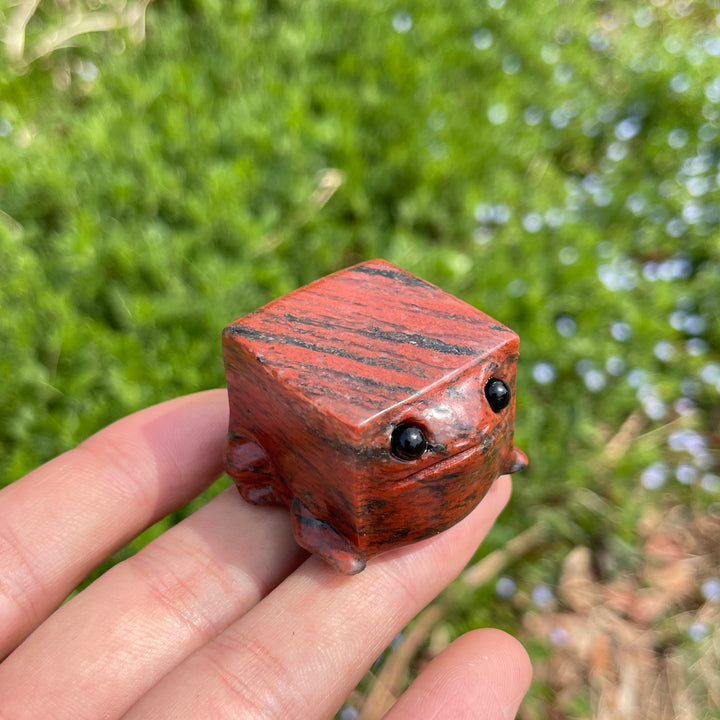 Natural Crystal Square Frog Carving