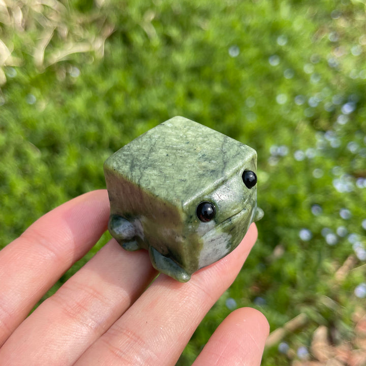 Natural Crystal Square Frog Carving