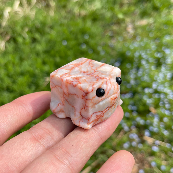 Natural Crystal Square Frog Carving