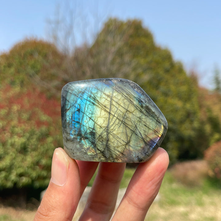 Unique,Natural Crystal Labradorite Ornament