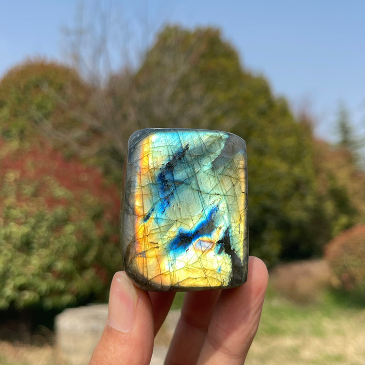 Unique,Natural Crystal Labradorite Ornament