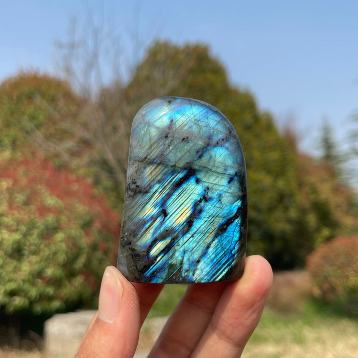 Unique,Natural Crystal Labradorite Ornament