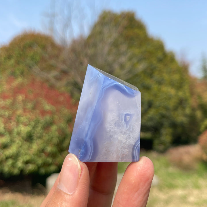 Forma Libre Superior de Ágata Azul Natural Única