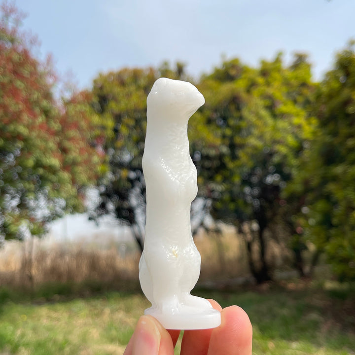 Natural Crystal Meerkat Carving