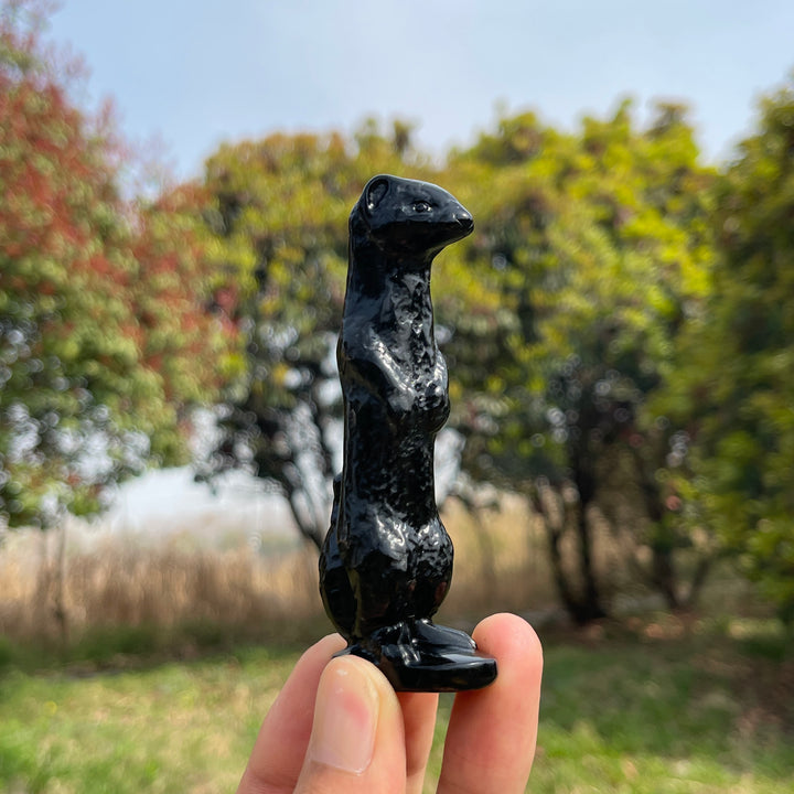 Natural Crystal Meerkat Carving