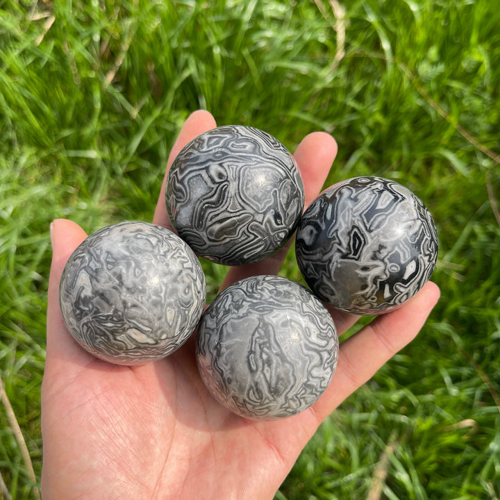 Natural Crystal Calcite Sphere