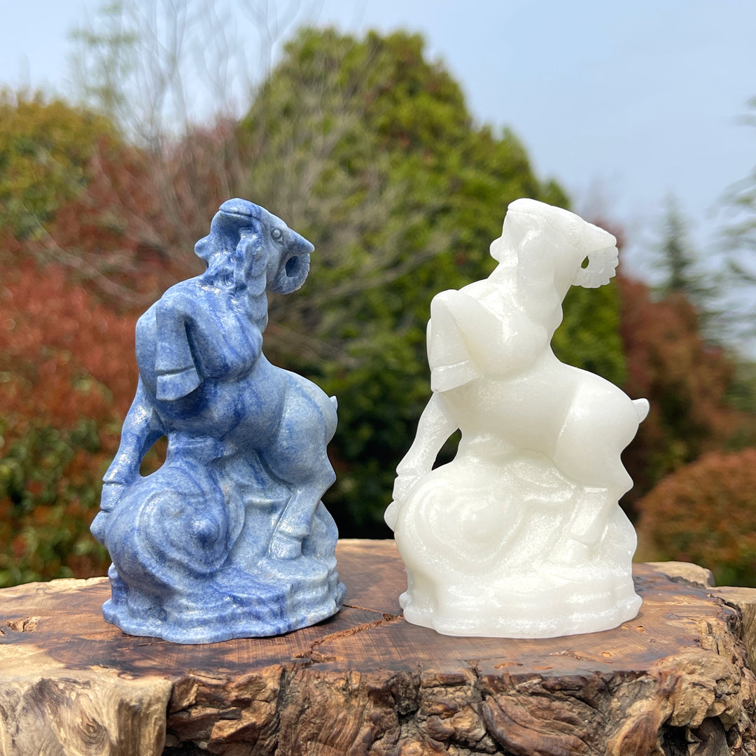 Natural Crystal Carved Mountain Goat