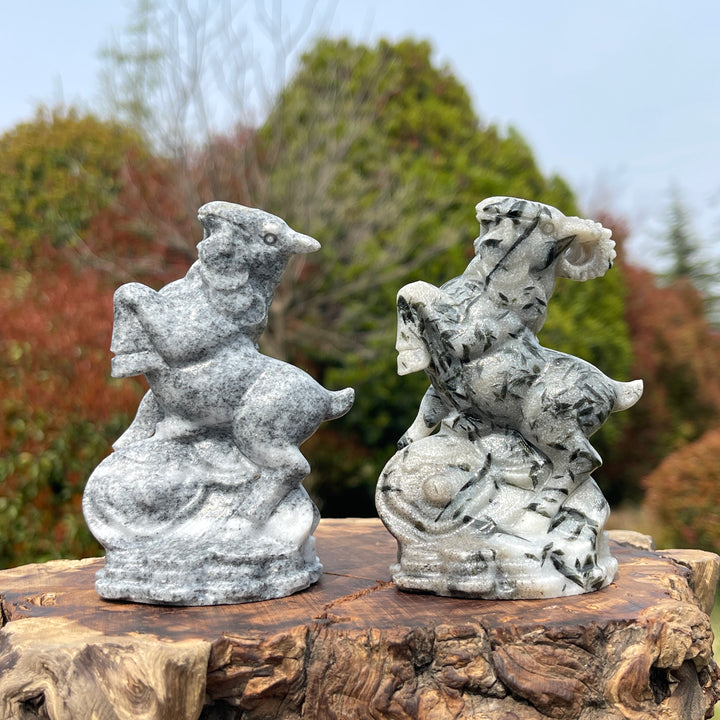 Natural Crystal Carved Mountain Goat