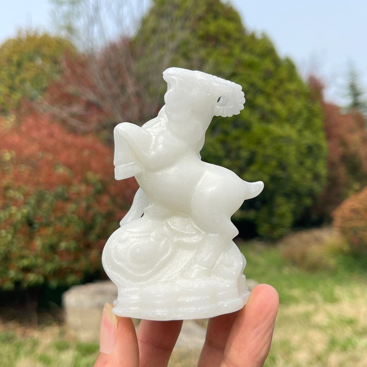 Natural Crystal Carved Mountain Goat