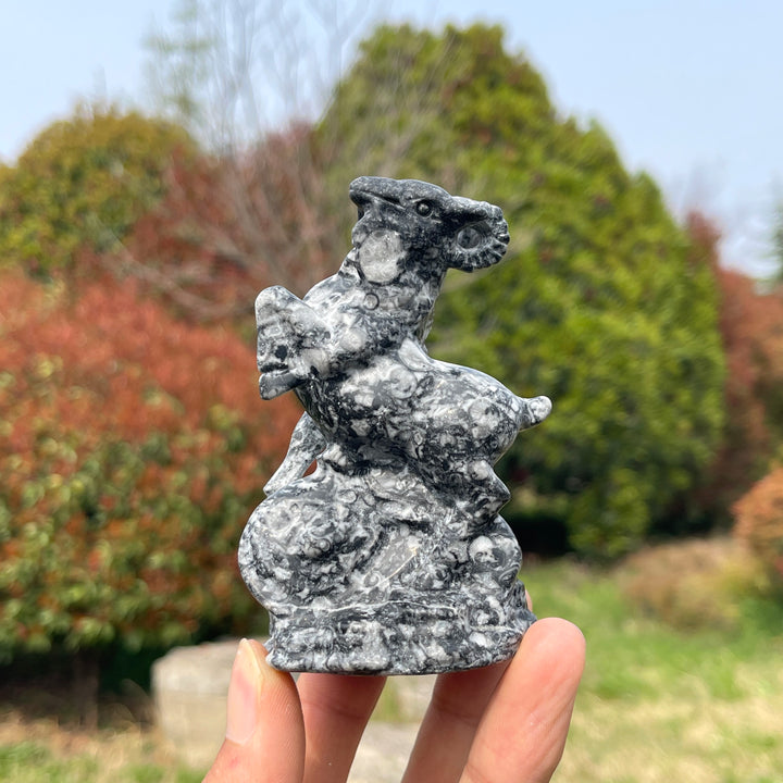 Natural Crystal Carved Mountain Goat
