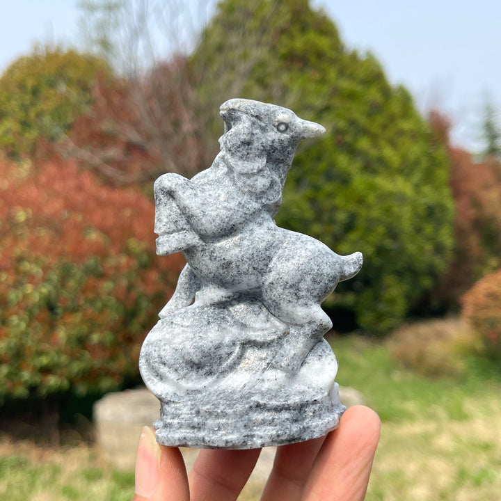 Natural Crystal Carved Mountain Goat