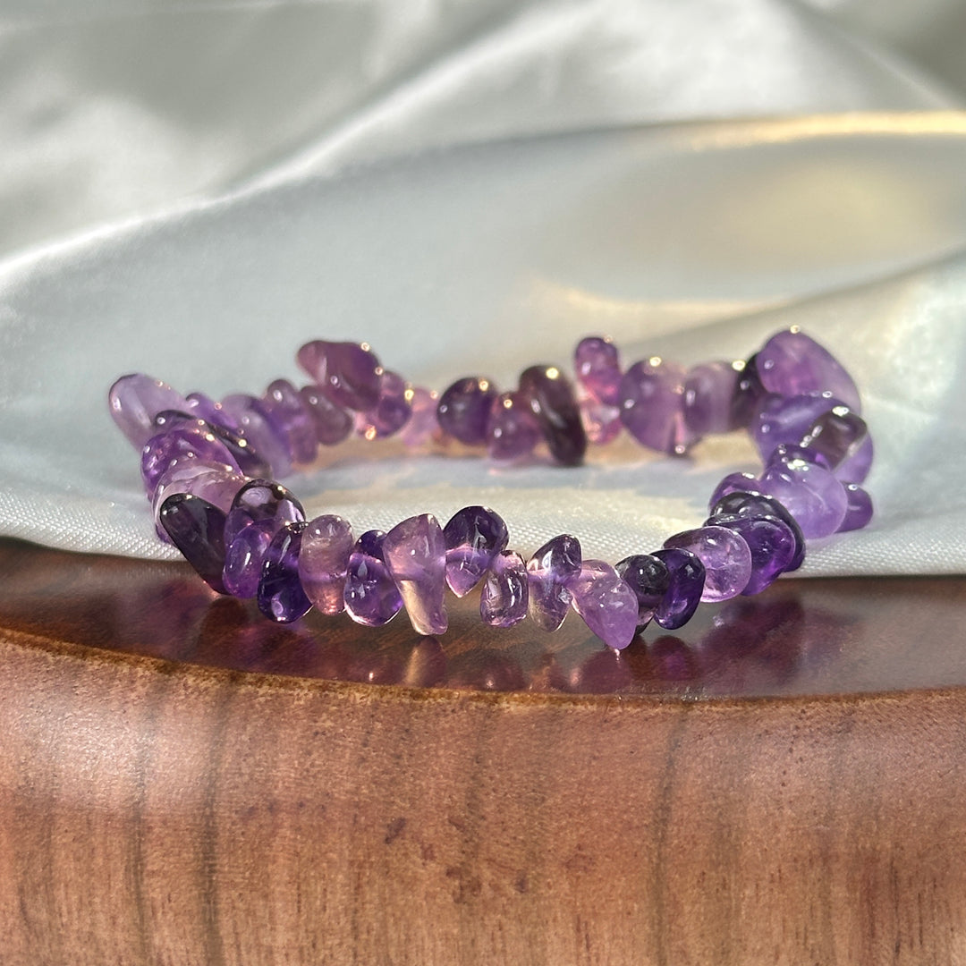 Natural Gemstone Elastic Stretch Crystal Mixed Chips Bracelet Bracelet