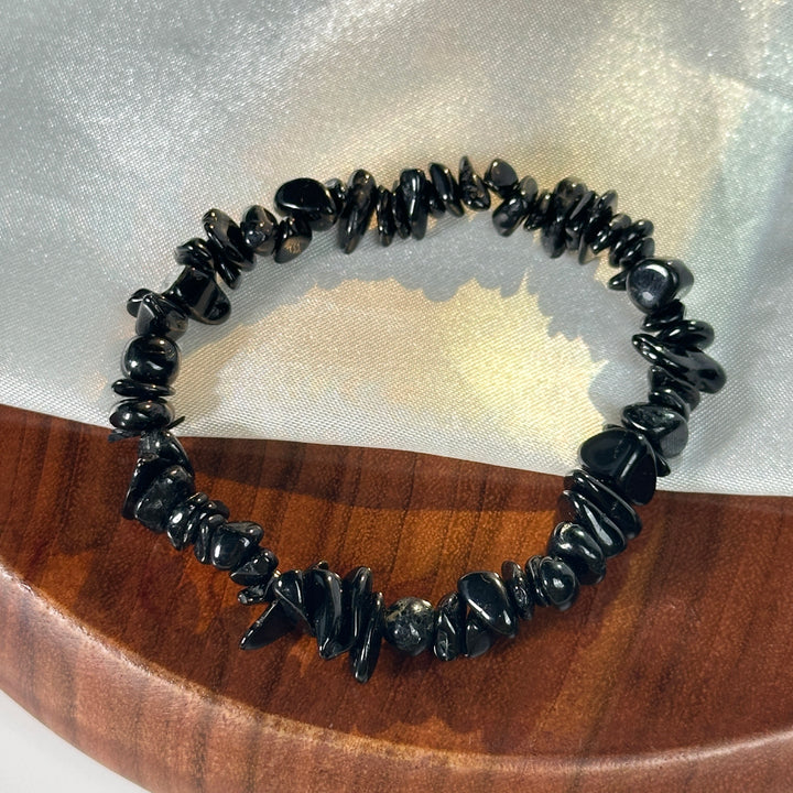 Natural Gemstone Elastic Stretch Crystal Mixed Chips Bracelet Bracelet