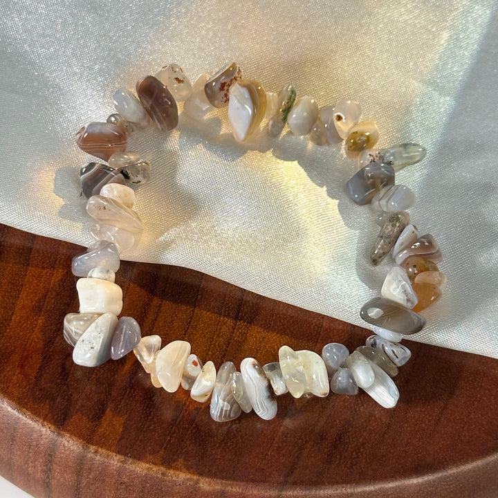 Natural Gemstone Elastic Stretch Crystal Mixed Chips Bracelet Bracelet