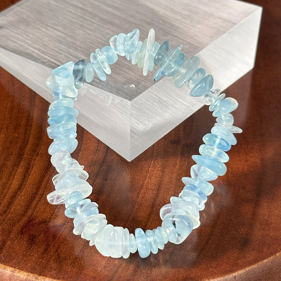 Natural Gemstone Elastic Stretch Crystal Mixed Chips Bracelet Bracelet