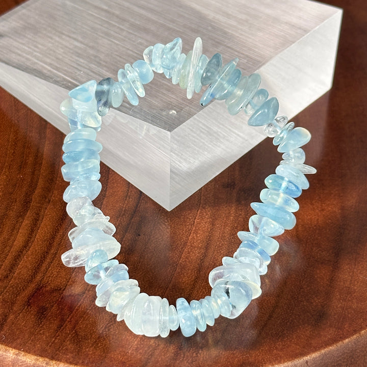 Natural Gemstone Elastic Stretch Crystal Mixed Chips Bracelet Bracelet