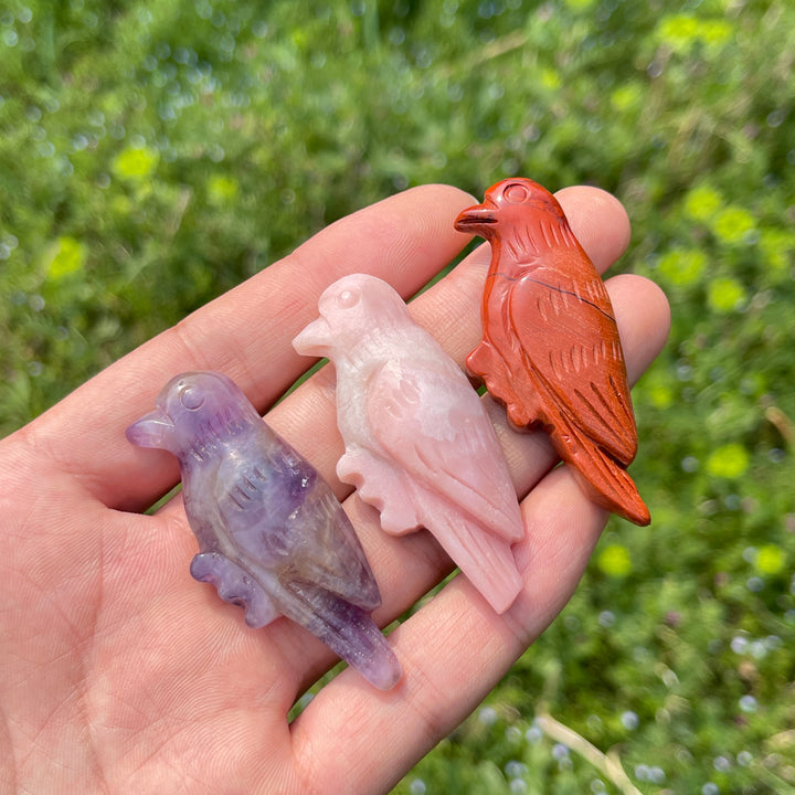 Natural Carved Crystal Hummingbird