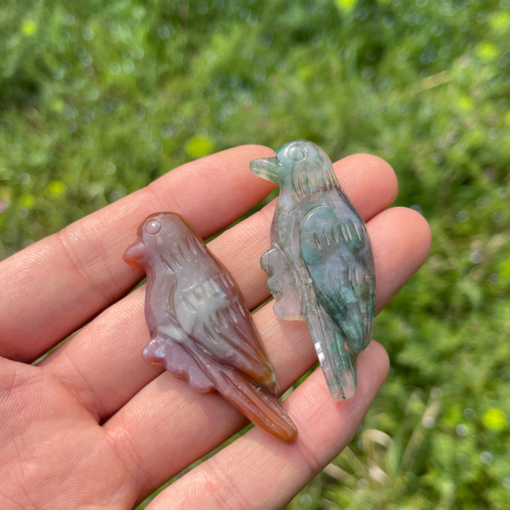 Natural Carved Crystal Hummingbird