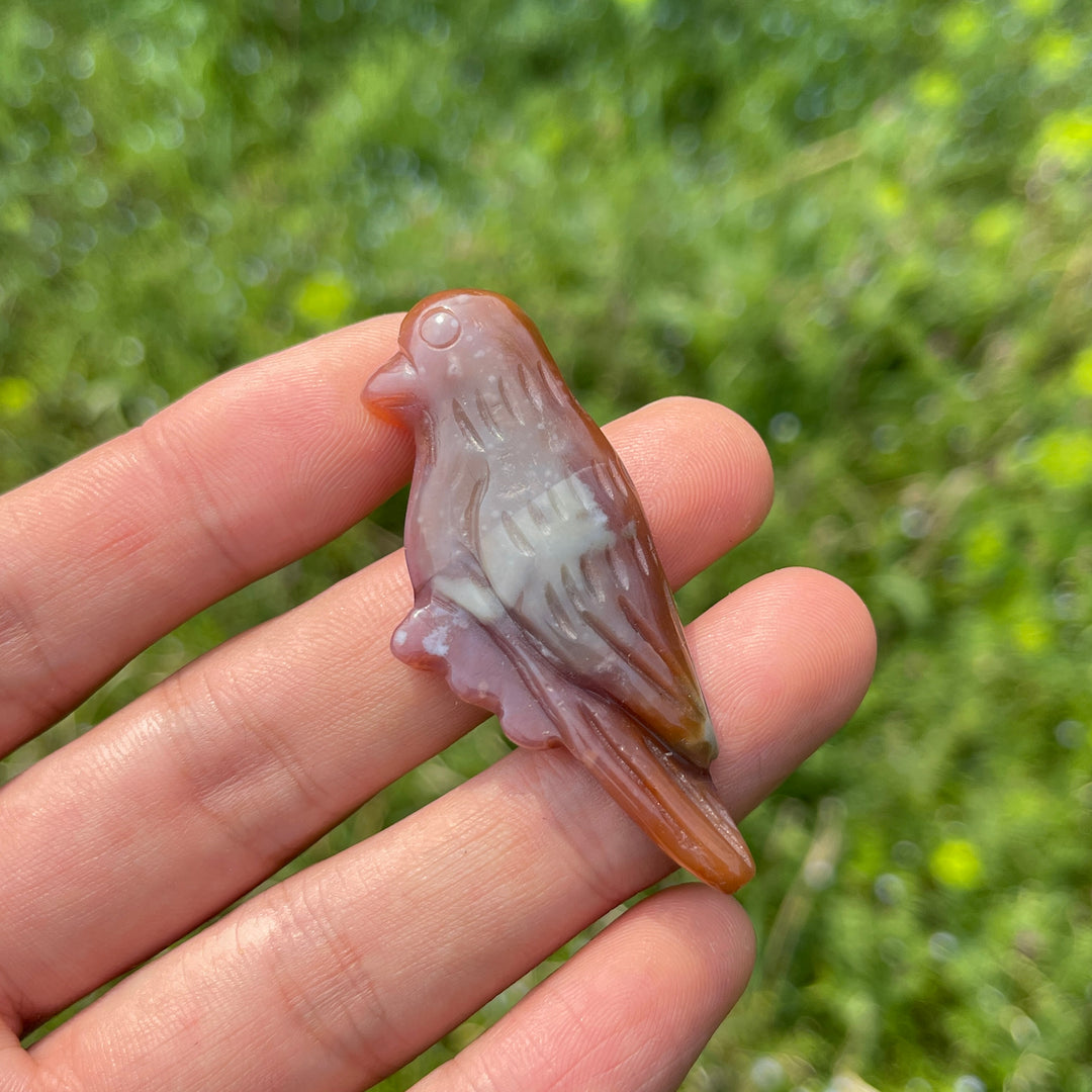 Natural Carved Crystal Hummingbird