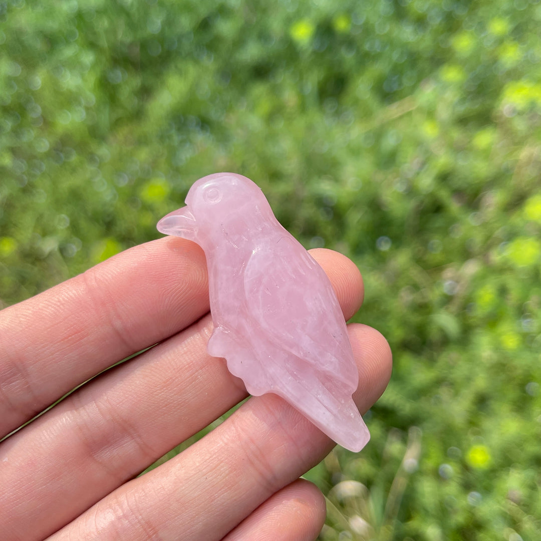 Natural Carved Crystal Hummingbird