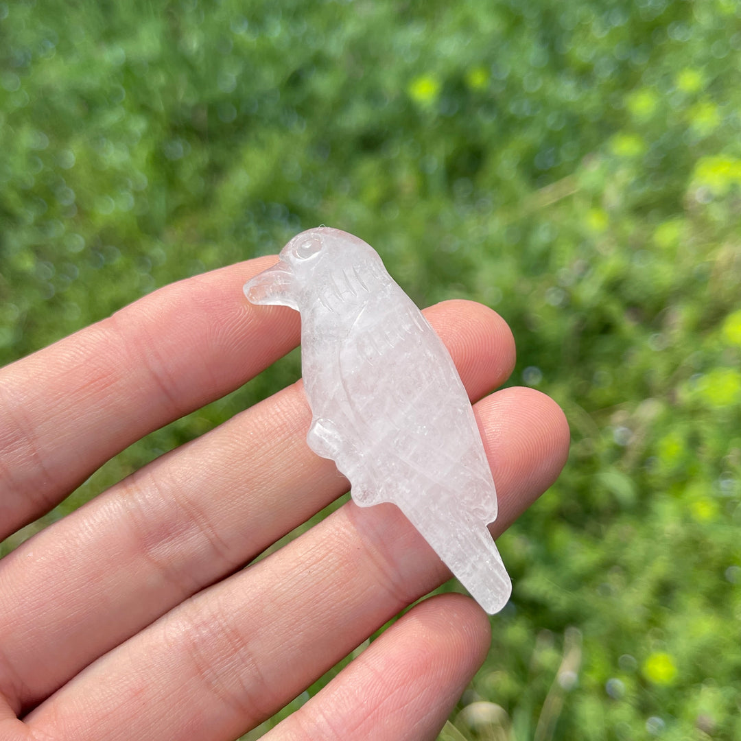 Natural Carved Crystal Hummingbird
