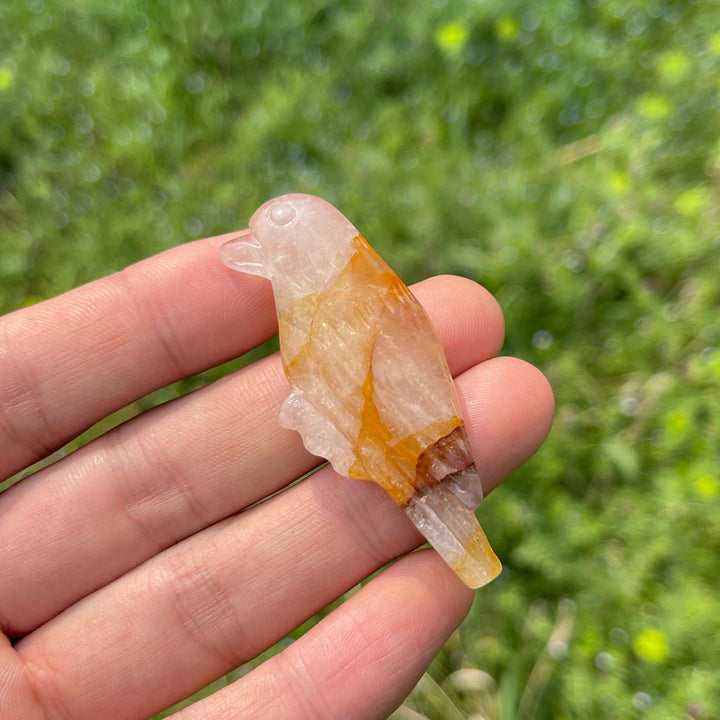 Natural Carved Crystal Hummingbird