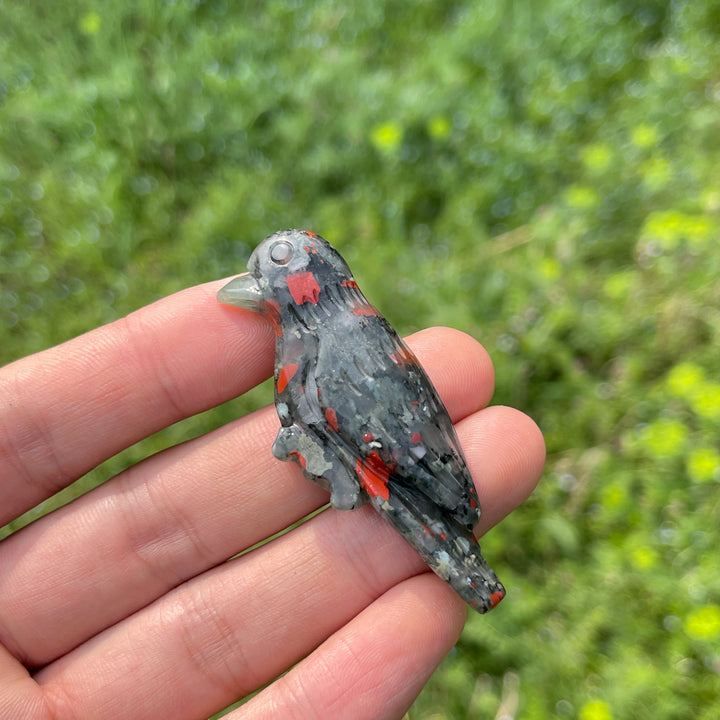 Natural Carved Crystal Hummingbird
