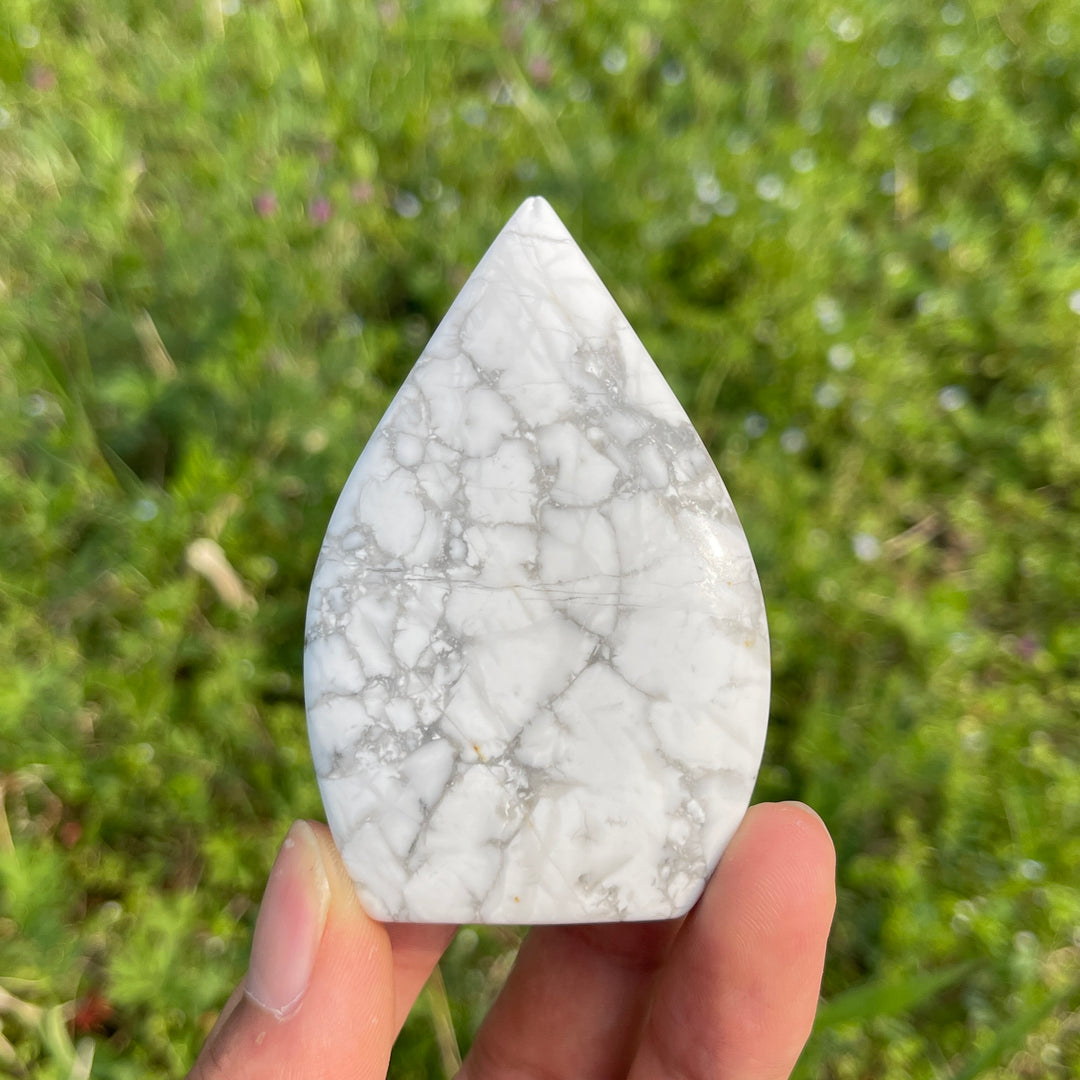 Natural Howlite Crystal Teardrop